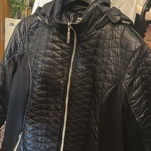 Details quilted Black Winter Jacket
